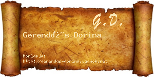 Gerendás Dorina névjegykártya